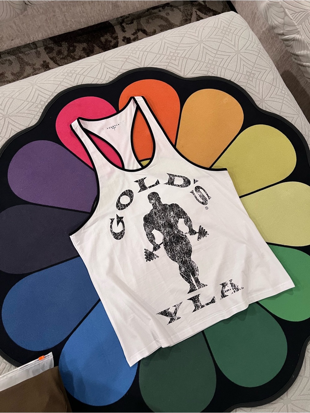 YoungLA Gold’s Gym stringer in large